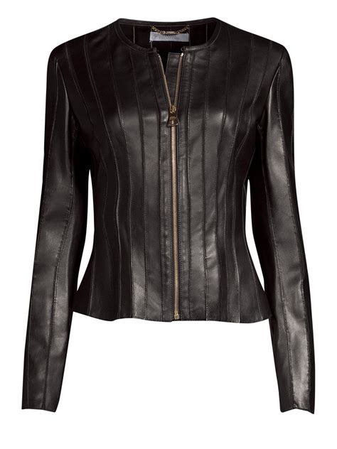 versace leather jacket womens|Versace leather jackets women.